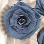 Роза классическая стабилизированная темная лазурь